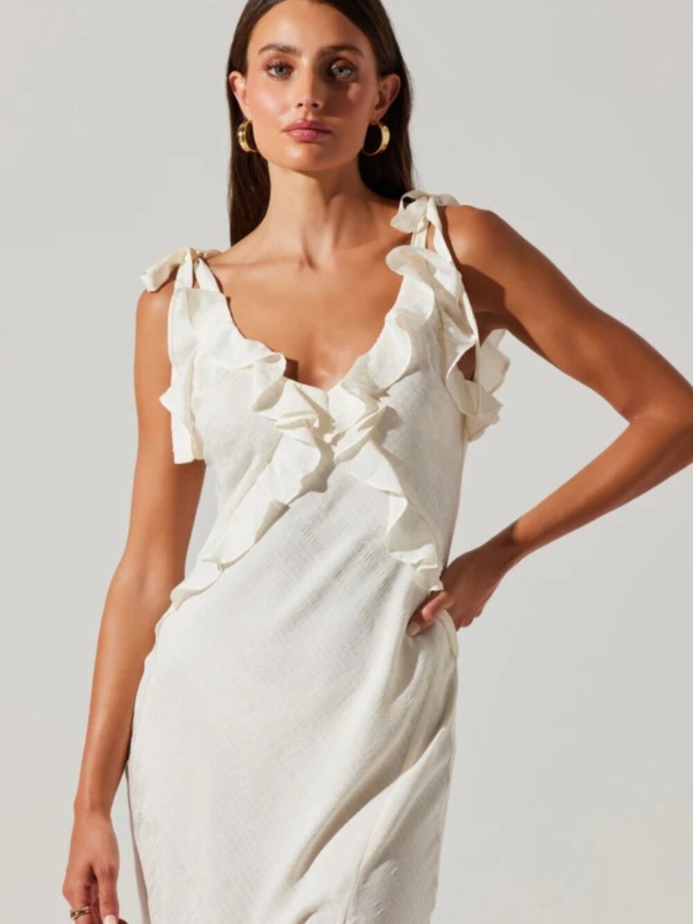 ASTR the Label | Sorbae Ruffle Maxi Dress | M